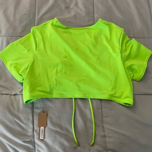 NWT SKIMS Swim Top Neon Green 3X Limited Edition New Festival Top Y2K 80s SALE - Picture 4 of 6